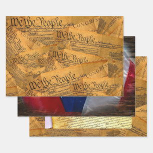 Feuille De Papier Cadeau Nous Le Peuple Constitution Américaine