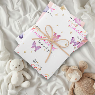 Feuille De Papier Cadeau Nous Sommes Enchantés De Vous Rencontrer Baby show