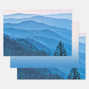 Feuille De Papier Cadeau Nouvelle photo Gap Sunrise Blue & Pink Ridges