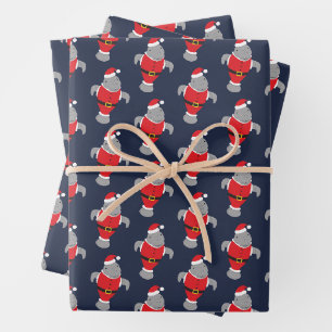 Feuille De Papier Cadeau Novelty Père Noël Animal Manatee Noël