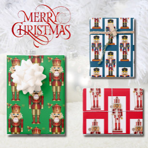 Feuille De Papier Cadeau Nutcracker Noël 3 Coordination