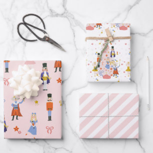 Feuille De Papier Cadeau Nutcracker Pink Noël