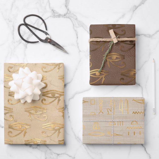 Feuille De Papier Cadeau OEil égyptien de Horus (Recto)
