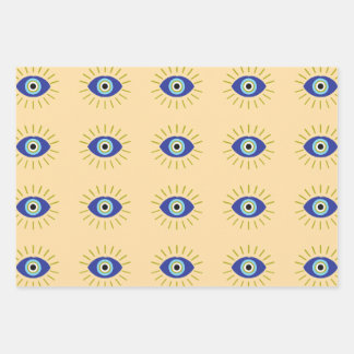 Feuille De Papier Cadeau Oeil malin élégant