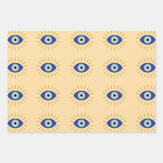 Feuille De Papier Cadeau Oeil malin élégant (Devant)