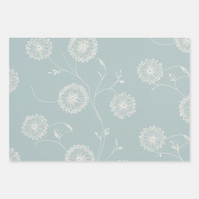 Feuille De Papier Cadeau Oeufs verts et de poussettes complexes (Devant)