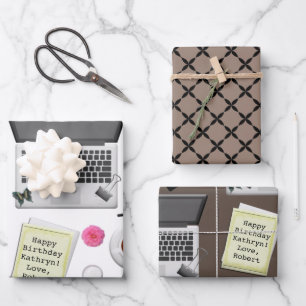 Feuille De Papier Cadeau Office multioccasionnel personnalisé