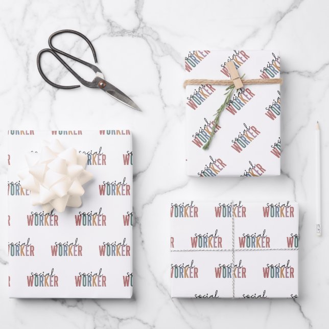 Feuille De Papier Cadeau Offres d'appréciation aux travailleurs sociaux (Recto)