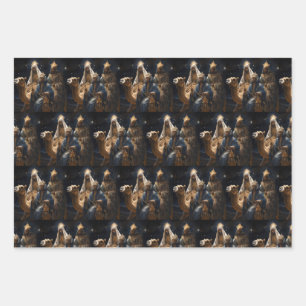 Feuille De Papier Cadeau Oh Soirée Sainte ! Oh Night Devine