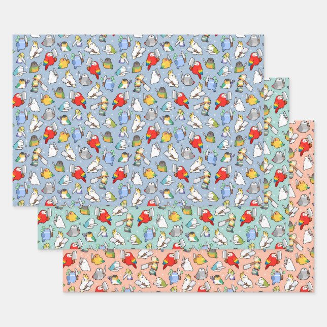 Feuille De Papier Cadeau Oiseaux meurtriers (Lot)