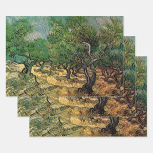 Feuille De Papier Cadeau Oliveraie par Vincent van Gogh