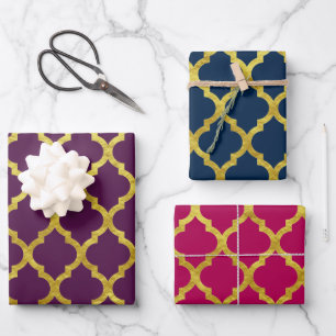 Feuille De Papier Cadeau Or arabe marocain