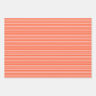 Feuille De Papier Cadeau Orange rose et verdure