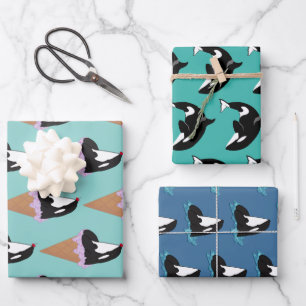 Feuille De Papier Cadeau Orca Killer Whale