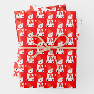 Feuille De Papier Cadeau Ours polaire conçu