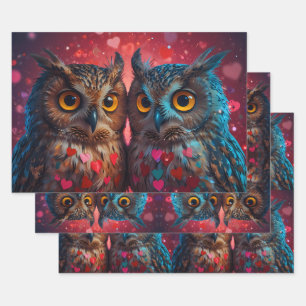 Feuille De Papier Cadeau Owl t'aime toujours