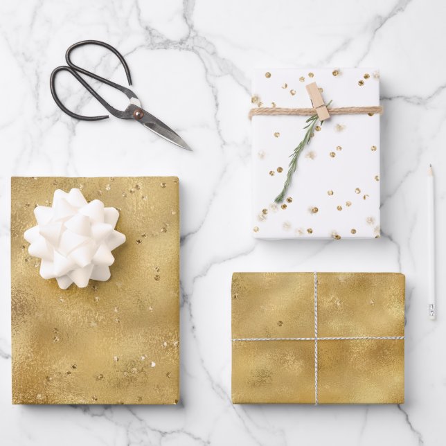 Feuille De Papier Cadeau Paillette confeti sparkle (Recto)