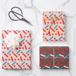 Feuille De Papier Cadeau Paillettes de chocolat étoiles patriotiques vintag