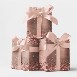 Feuille De Papier Cadeau Paillettes Rose Gold Ombre Foil