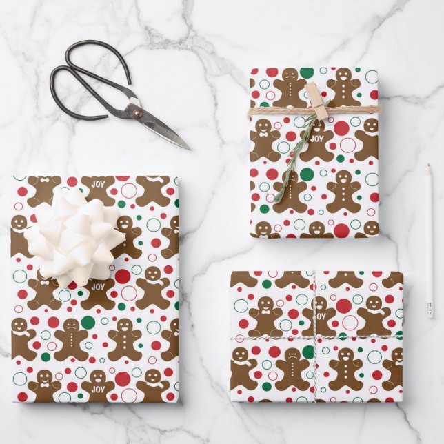 Feuille De Papier Cadeau Pain d'épices - Hommes (Recto)