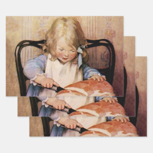 Feuille De Papier Cadeau Pain frais par Jessie Willcox Smith