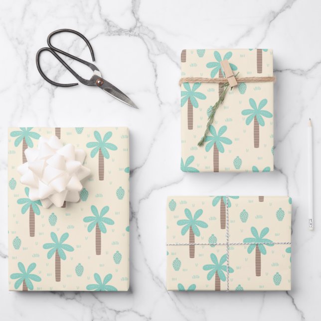 Feuille De Papier Cadeau Palm Tree Grove (Recto)