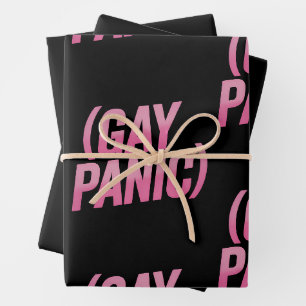 Feuille De Papier Cadeau Panique gay protestation LGBTQ Fierté