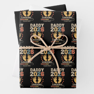 Feuille De Papier Cadeau Papa 2026 Chargement Annonce de bébé Papa futur