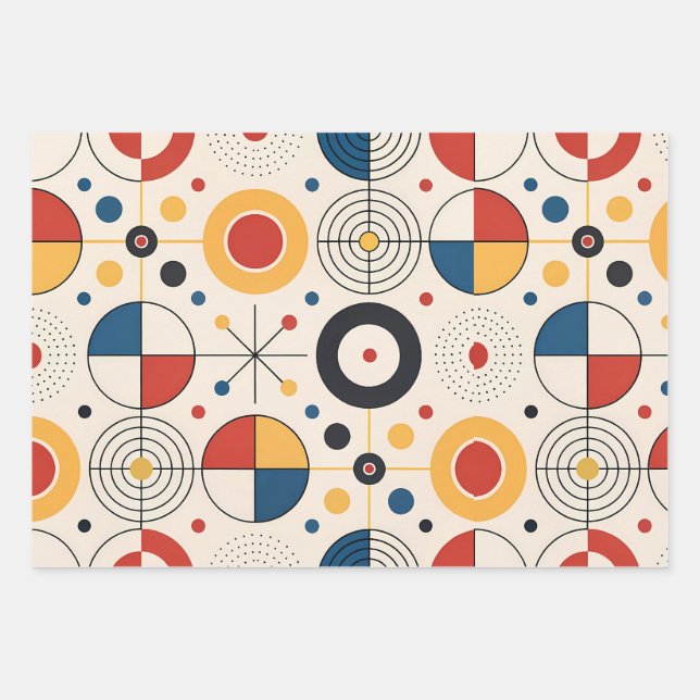 Feuille De Papier Cadeau Papel de regalo diseño geométrico (Devant)