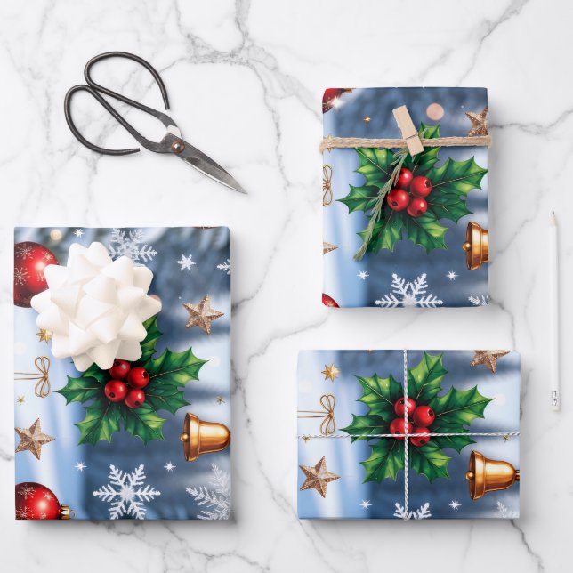 Feuille De Papier Cadeau Papel de Regalo Navideño Exclusivo (Recto)