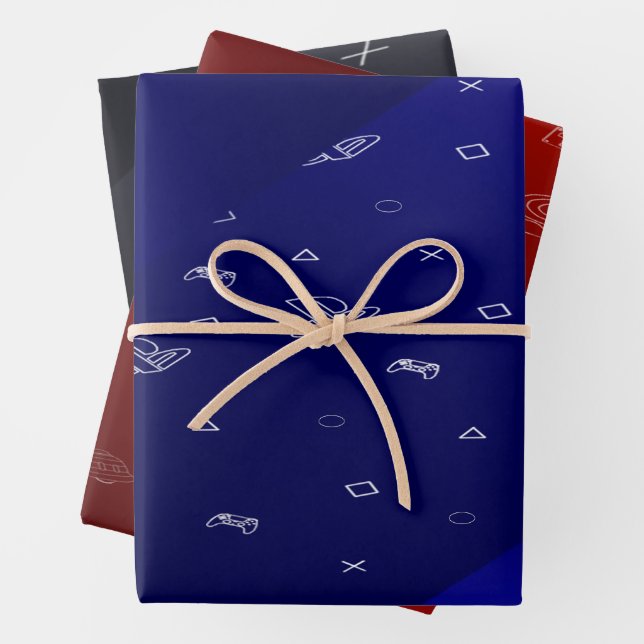 Feuille De Papier Cadeau Papel de regalo XBOX, PLAYSTATION y NINTENDO (En situation)