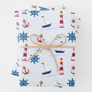 Feuille De Papier Cadeau papier-peint nautique-papier-arrière - plan