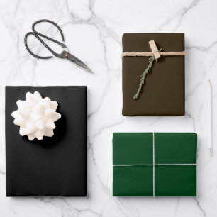 Feuille De Papier Cadeau Papiers d'emballage de scène forestière