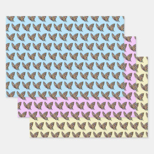 Feuille De Papier Cadeau Papillon de dessin