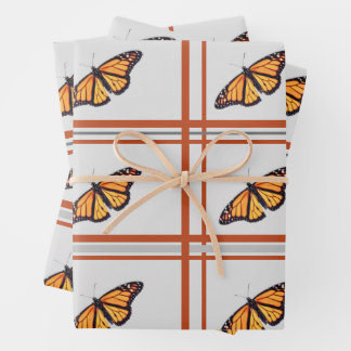 Feuille De Papier Cadeau Papillon monarque