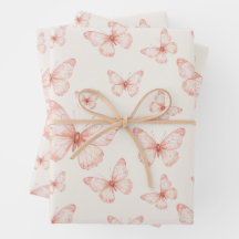Papillons roses à la crème