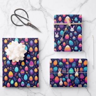 Feuille De Papier Cadeau Pâques après la nuit