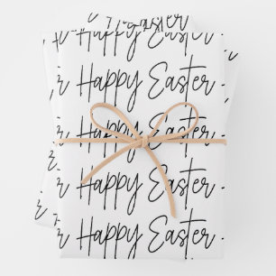 Feuille De Papier Cadeau Pâques joyeux Pâques