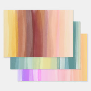 Feuille De Papier Cadeau Paquet de variété abstrait à peinture douce