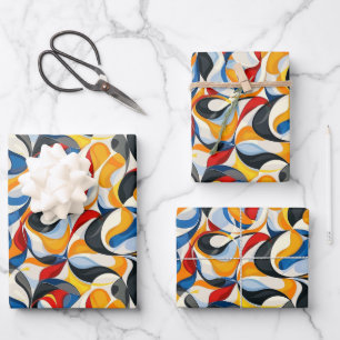 Feuille De Papier Cadeau Parti motif abstrait cool