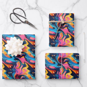 Feuille De Papier Cadeau Parti motif abstrait cool