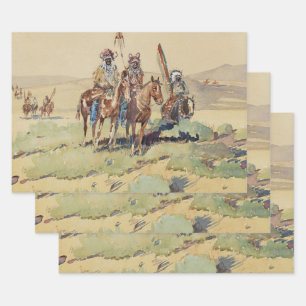 Feuille De Papier Cadeau Partie d'éclaireurs Art occidental par Edward Bore