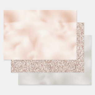 Feuille De Papier Cadeau Parties scintillant de Rose rose pâle