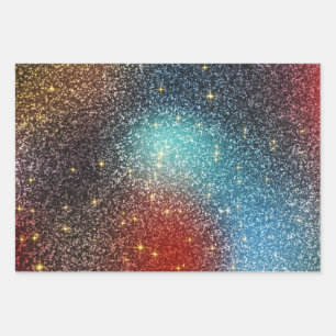 Feuille De Papier Cadeau Parties scintillant Iridescente