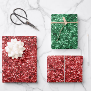 Feuille De Papier Cadeau Parties scintillant Red Sparkle