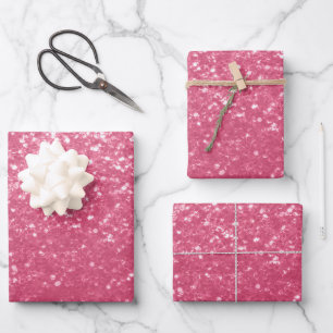 Feuille De Papier Cadeau Parties scintillant rose rose pâle