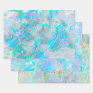 Feuille De Papier Cadeau pastel bleu opal texture design