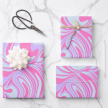 Pastel Color Waves in Pink, Lavender, & Light Blue