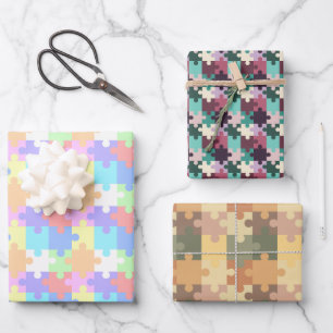 Feuille De Papier Cadeau Pastel Colors Jigsaw Puzzles Motif