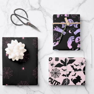 Feuille De Papier Cadeau Pastel Gothique